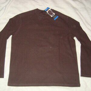 NEW Banana Republic Men's Textured Double Knit Crew Pullover Sz. L Brown NWT